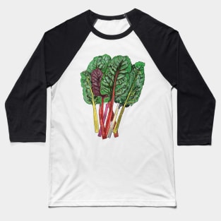 Chard Illustration Baseball T-Shirt